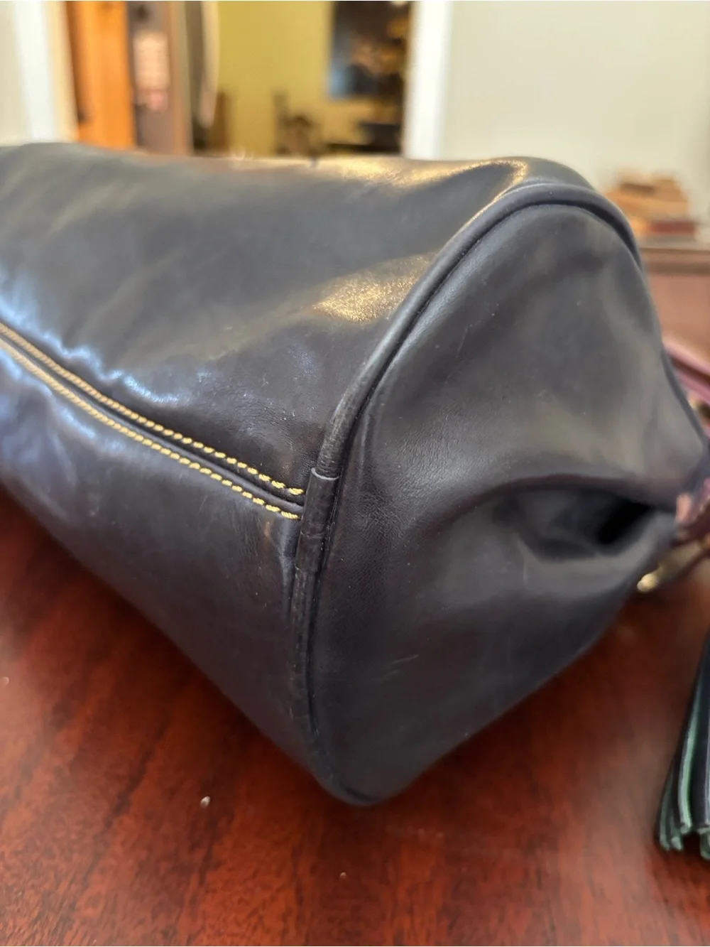 Dooney & Bourke Medium Florentine Leather Zip Hobo Bag Navy